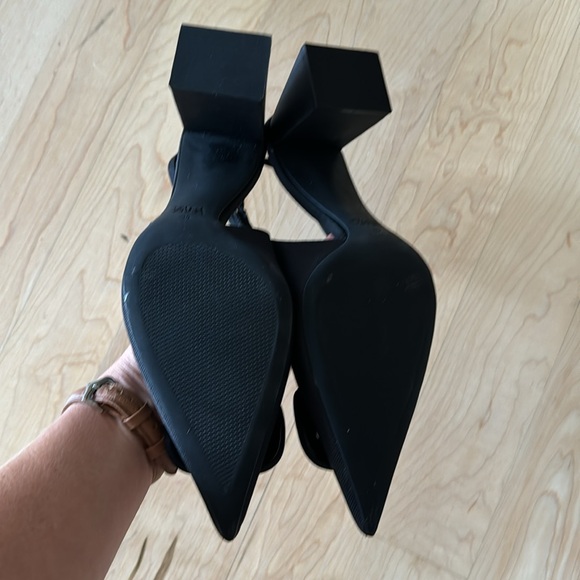 NWOT ZARA SLINGBACK SHOES WITH EMBELLISHED DETAILBLACK SIZE 7.5 | 2219/110 - Picture 8 of 9